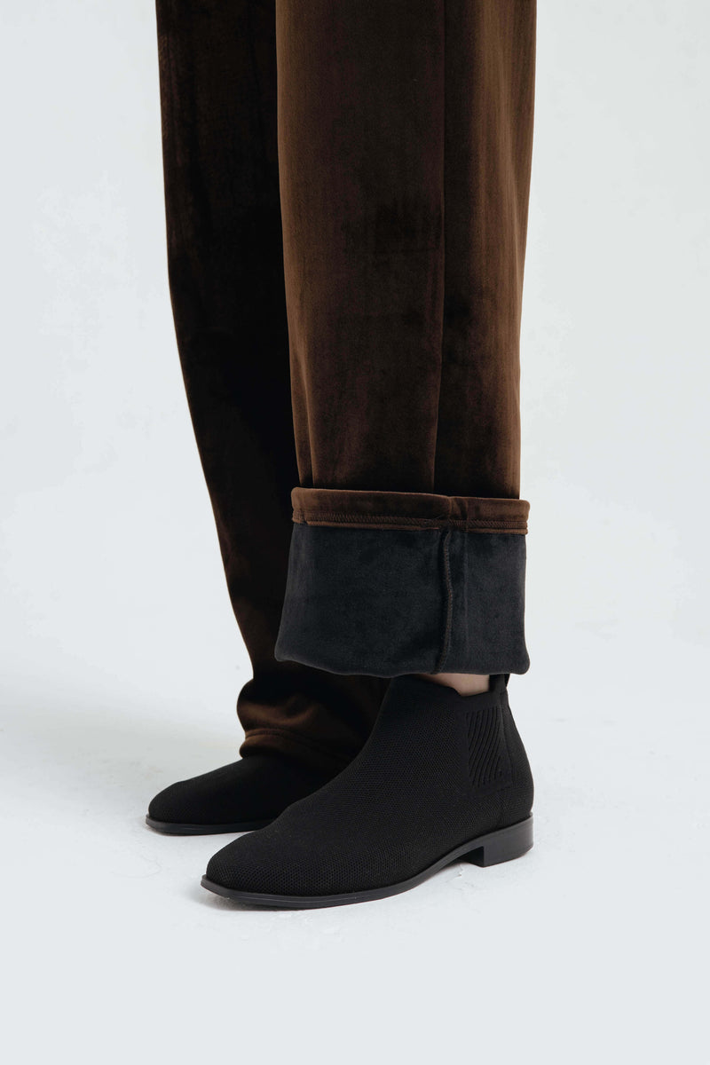 Brown Velvet Winter Pants - Hellolilo