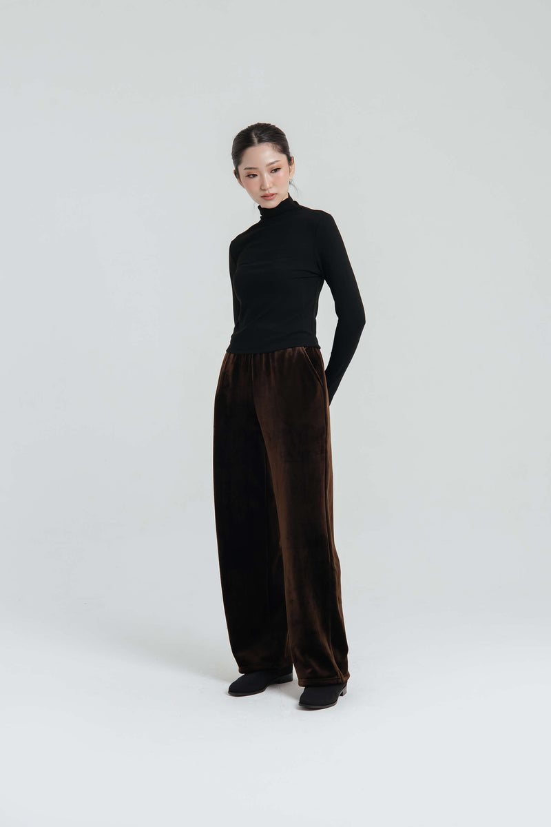 Brown Velvet Winter Pants - Hellolilo