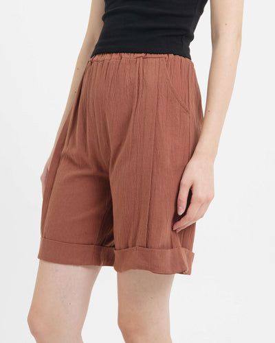 Clay Linen Shorts - Hellolilo