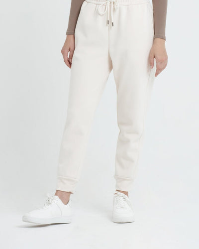 Cream Soft Fleece Winter Jogger - Hellolilo