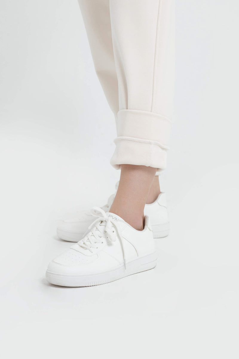 Cream Soft Fleece Winter Jogger - Hellolilo