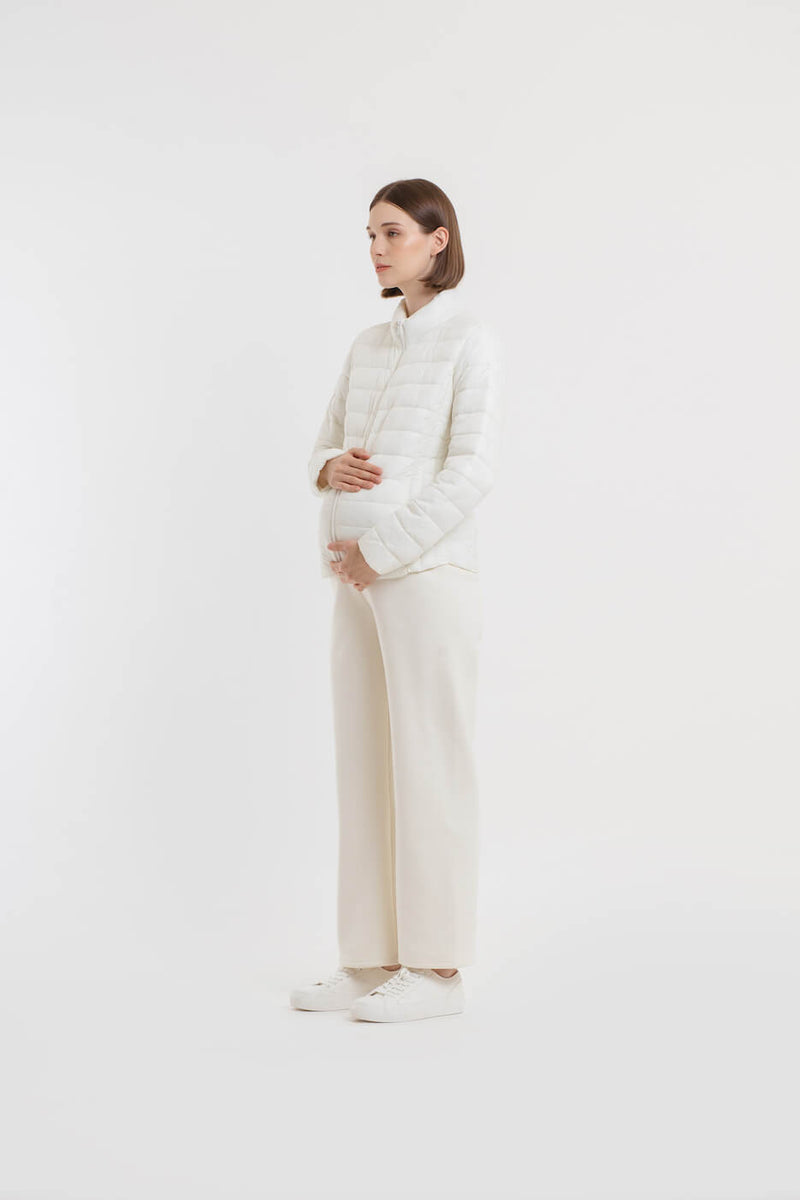 Cream Ultrasoft Winter Maternity Pants - Hellolilo