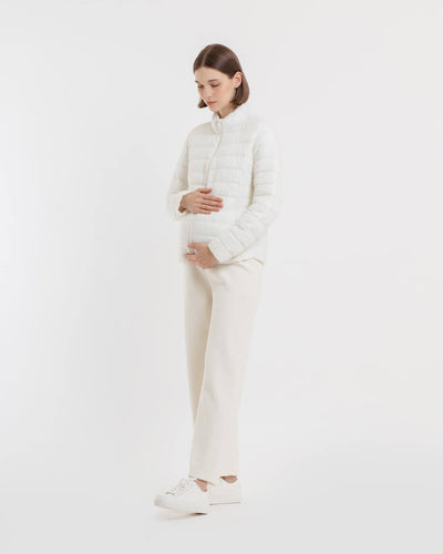 Cream Ultrasoft Winter Maternity Pants - Hellolilo