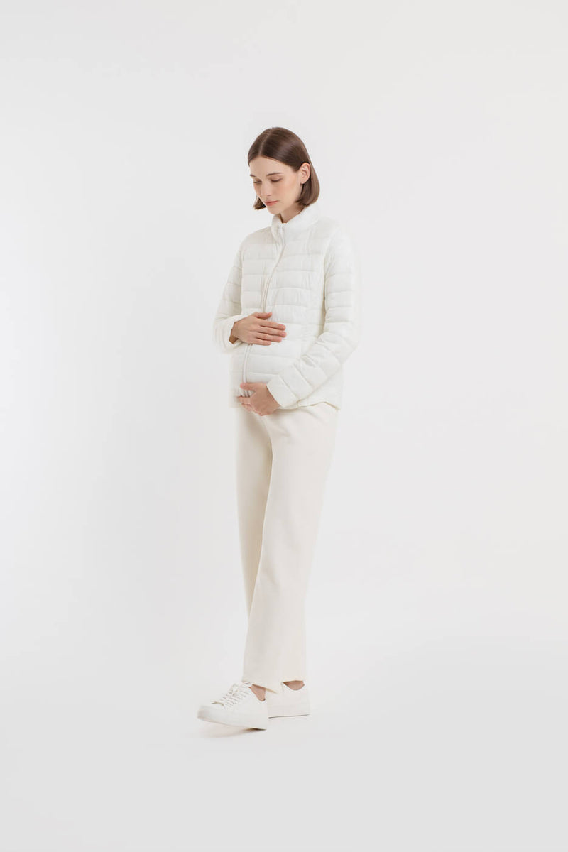 Cream Ultrasoft Winter Maternity Pants - Hellolilo