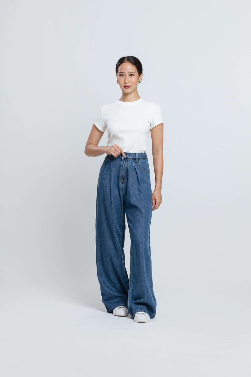 Dark Blue Ease Jeans - Hellolilo