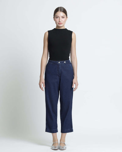 Dark Blue Relaxed Jeans - Hellolilo