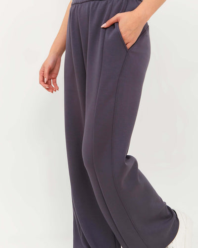 Dark Grey Bamboo Lyocell Daily Pants - Hellolilo