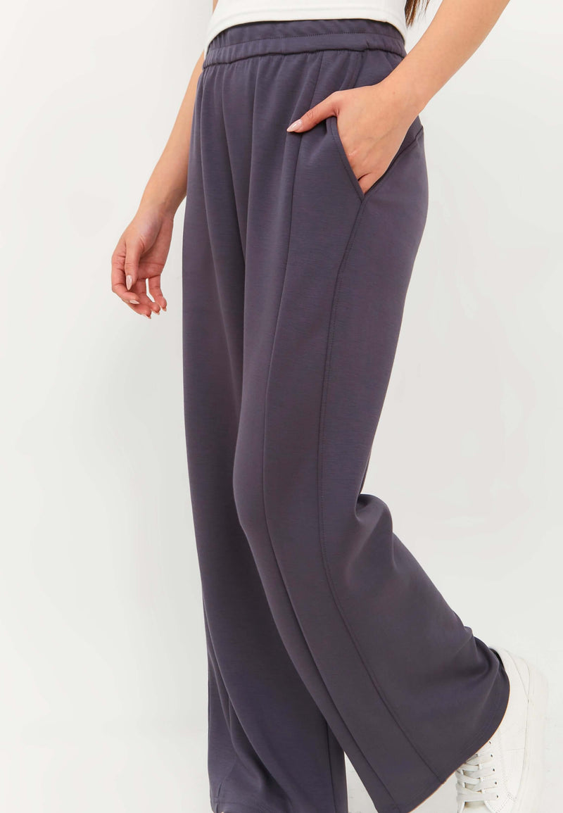 Dark Grey Bamboo Lyocell Daily Pants - Hellolilo