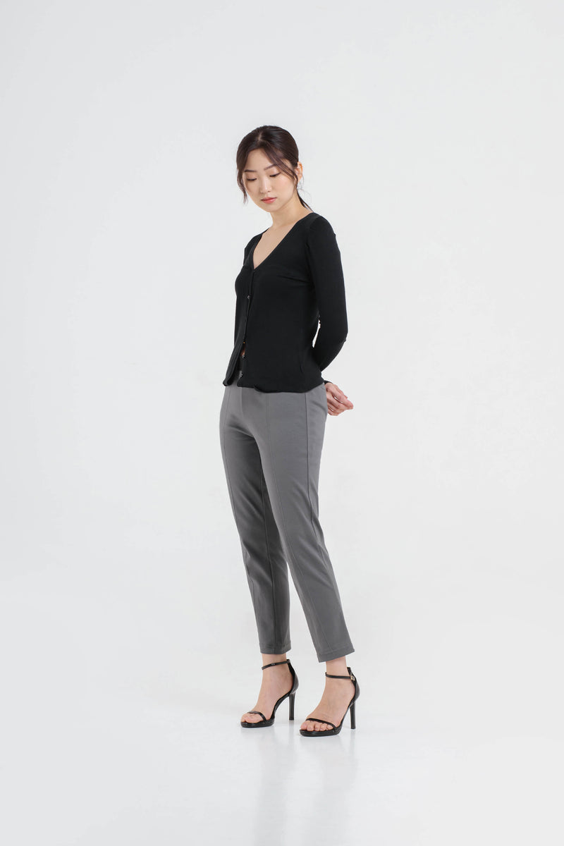 Grey Airy Bamboo Relaxed Pants - Hellolilo