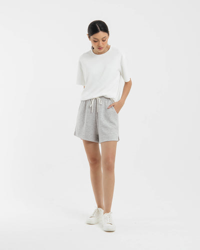 Grey Bamboo Lyocell Basic Shorts - Hellolilo