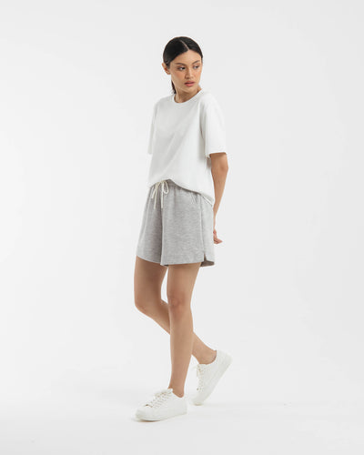 Grey Bamboo Lyocell Basic Shorts - Hellolilo