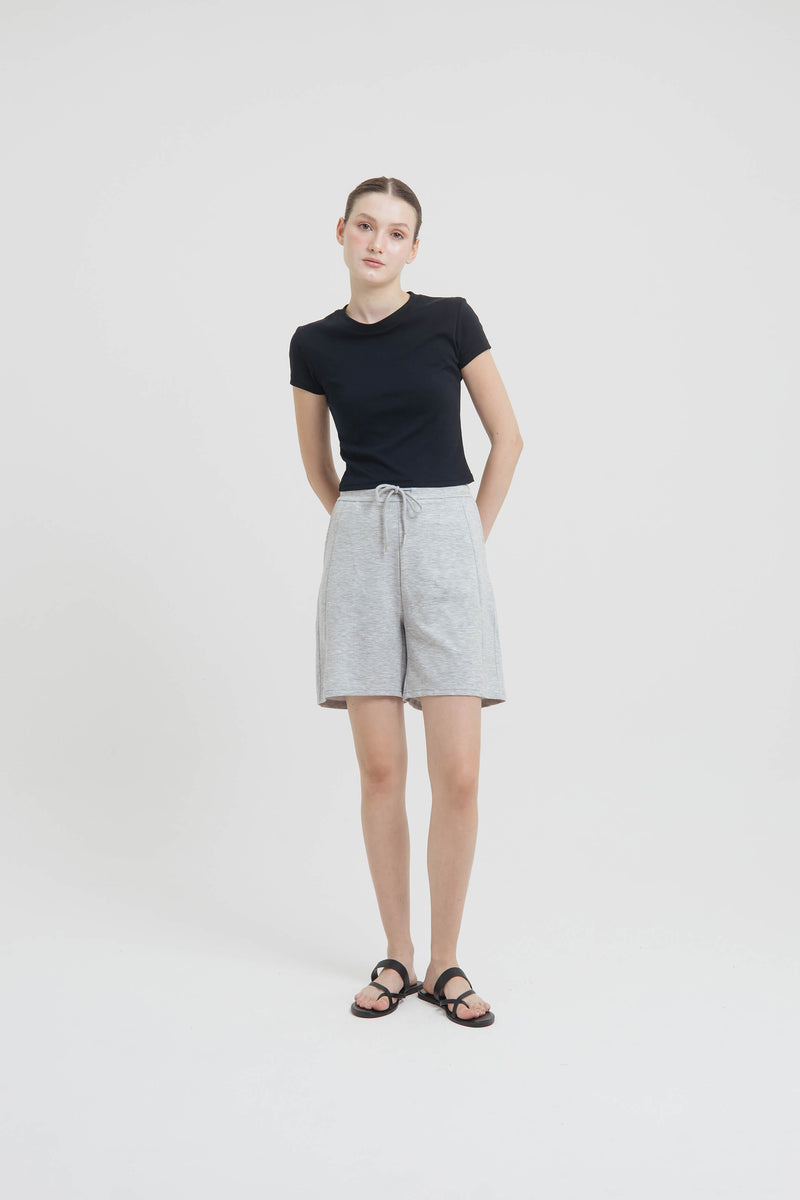 Grey Bamboo Lyocell Daily Shorts - Hellolilo