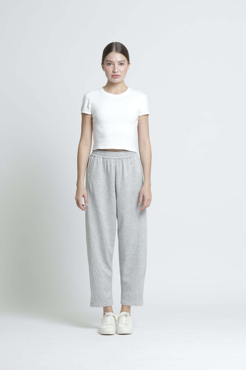 Grey Bamboo Lyocell Relaxed Pants - Hellolilo