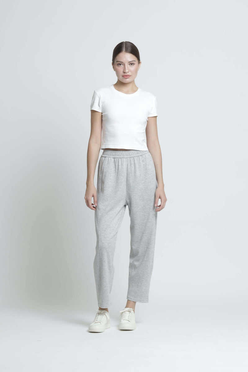 Grey Bamboo Lyocell Relaxed Pants - Hellolilo