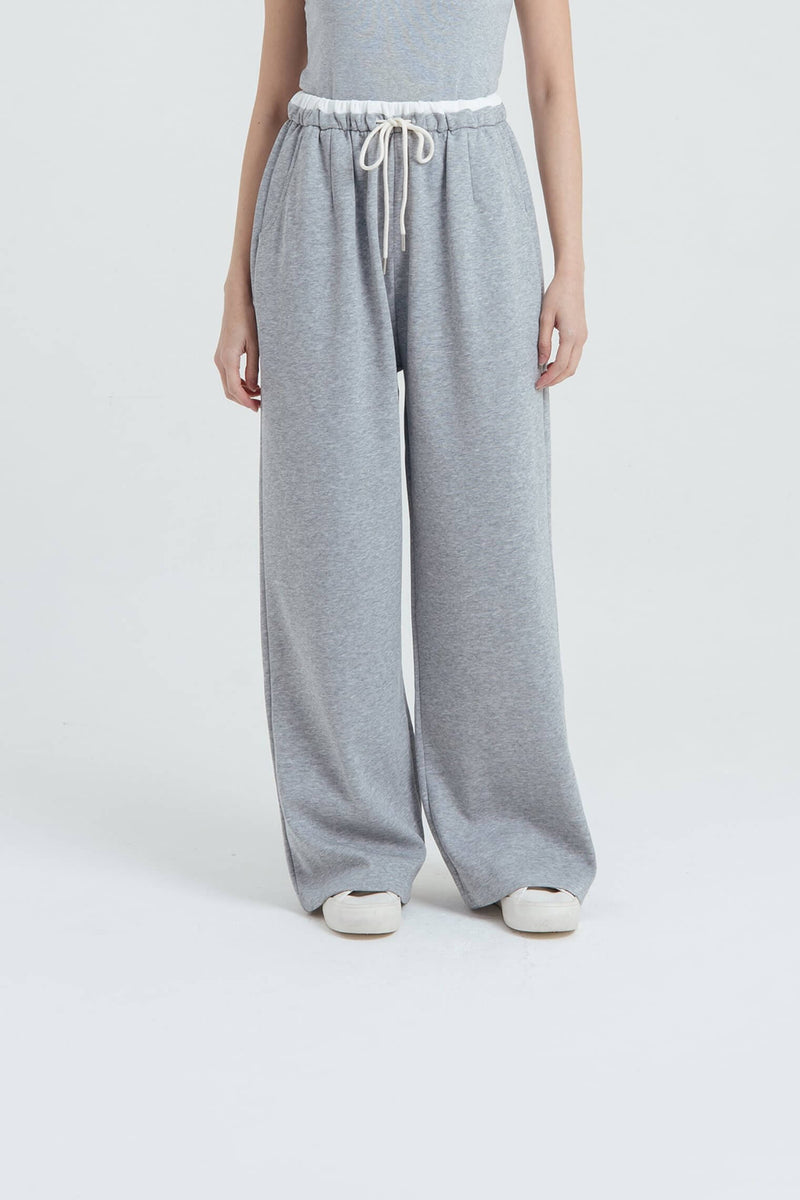 Grey Two Tone Pants - Hellolilo