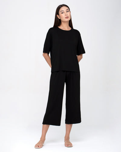 Black Airy Bamboo Comfy Set