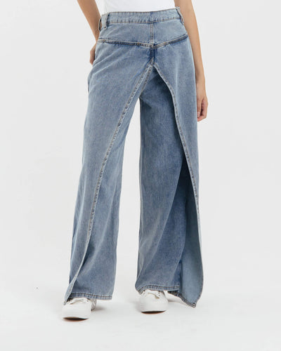 Layered Loose Jeans - Hellolilo