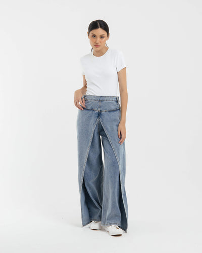 Layered Loose Jeans - Hellolilo