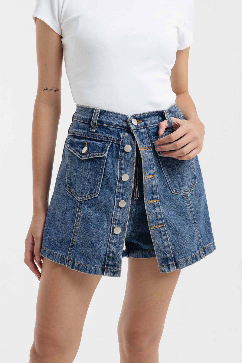 Lea Denim Skorrts - Hellolilo