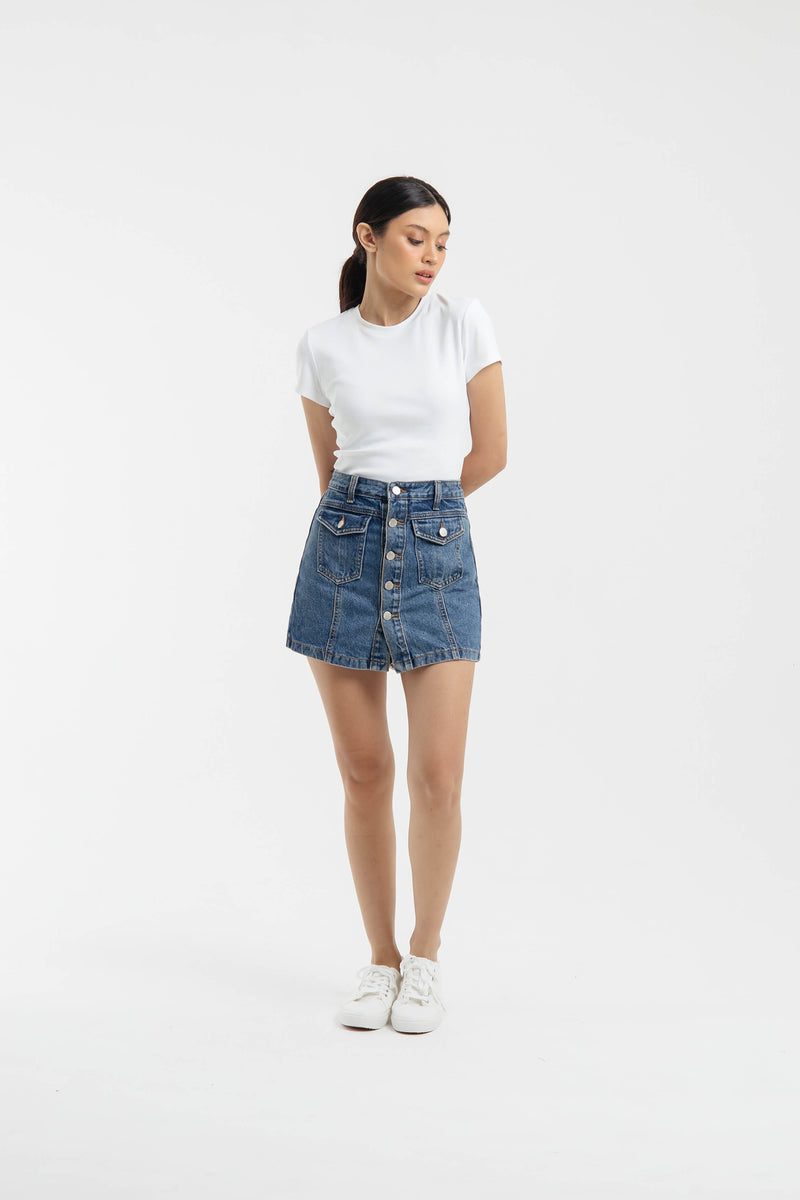 Lea Denim Skorrts - Hellolilo