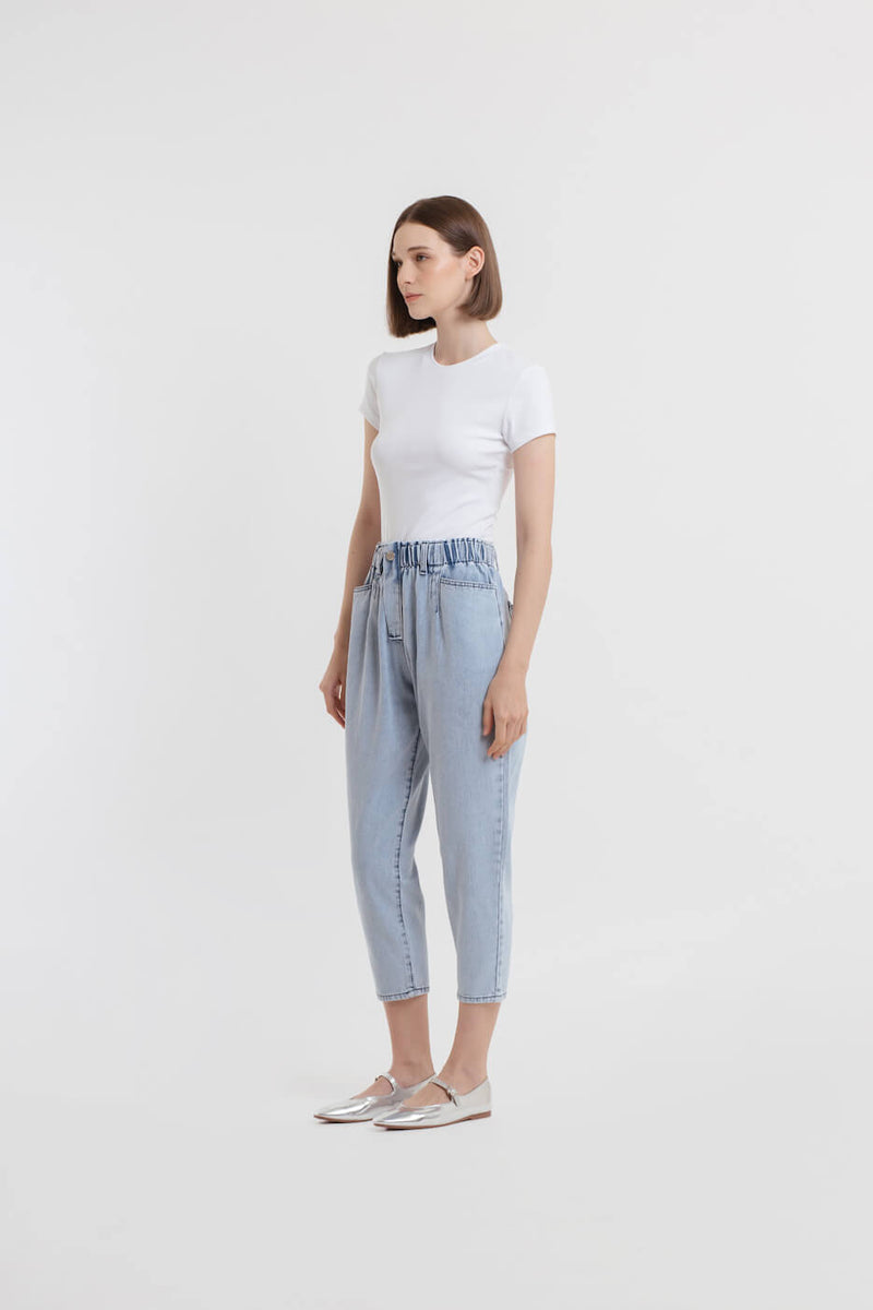 Light Blue Boyfriend Jeans - Hellolilo