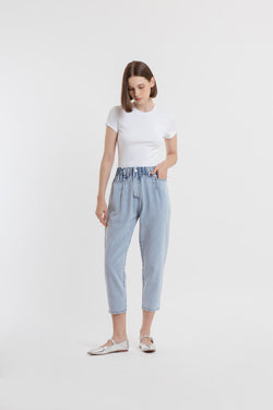 Light Blue Boyfriend Jeans - Hellolilo