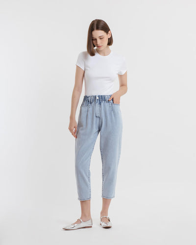 Light Blue Boyfriend Jeans - Hellolilo