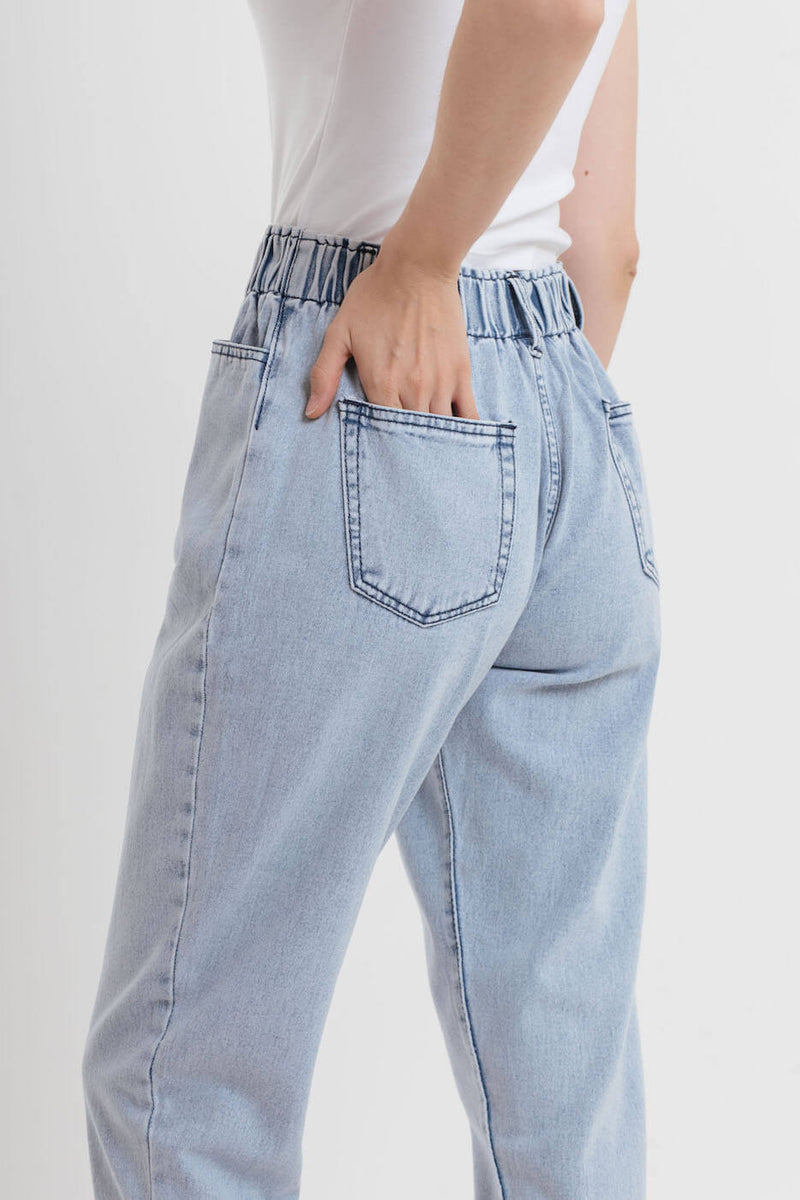 Light Blue Boyfriend Jeans - Hellolilo