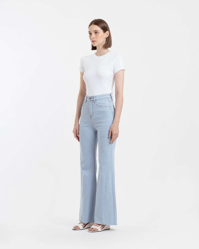 Light Blue Sydney Flare Jeans - Hellolilo