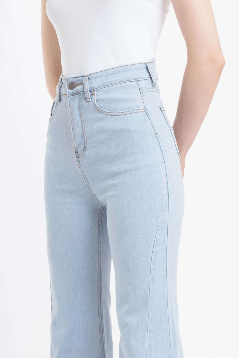 Light Blue Sydney Flare Jeans - Hellolilo