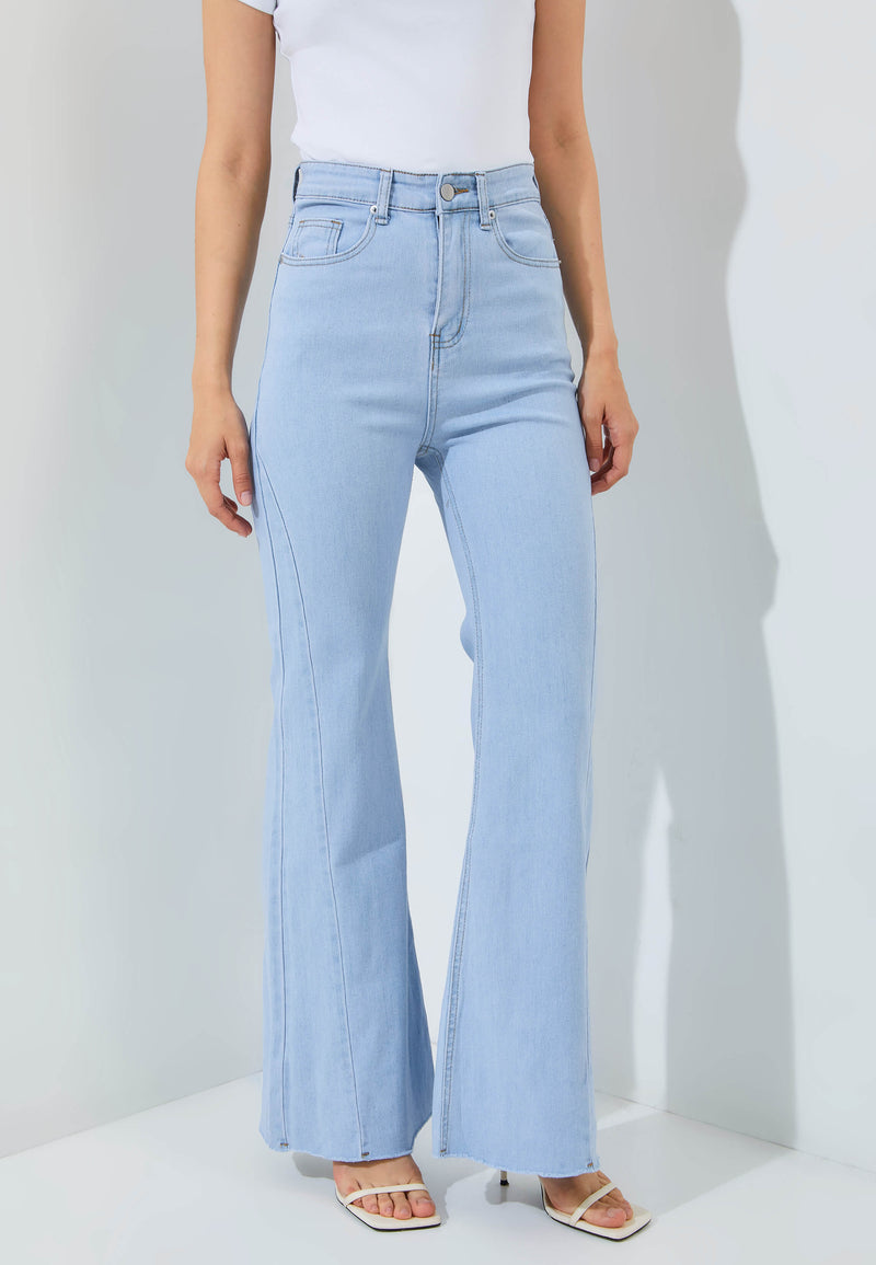 Light Blue Sydney Flare Jeans - Hellolilo