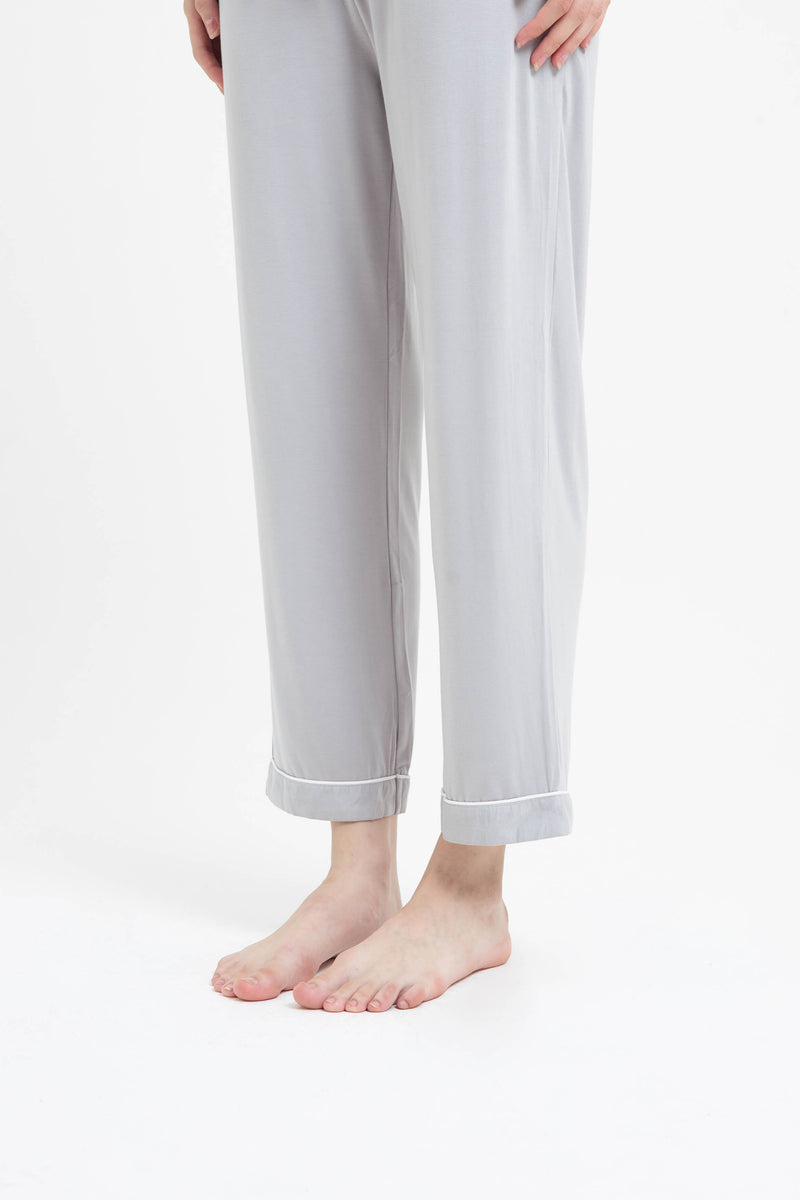 Light Grey Bamboo Long Pyjamas - Hellolilo