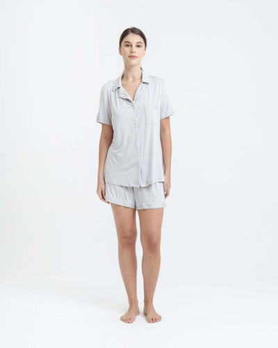 Light Grey Bamboo Short Pyjamas - Hellolilo