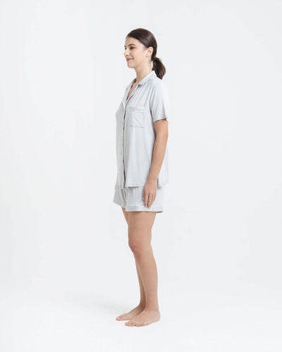 Light Grey Bamboo Short Pyjamas - Hellolilo