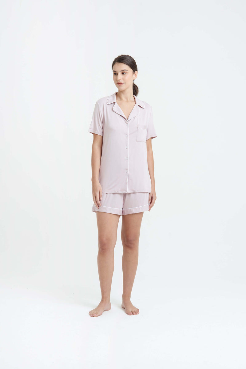 Lilac Bamboo Short Pyjamas - Hellolilo