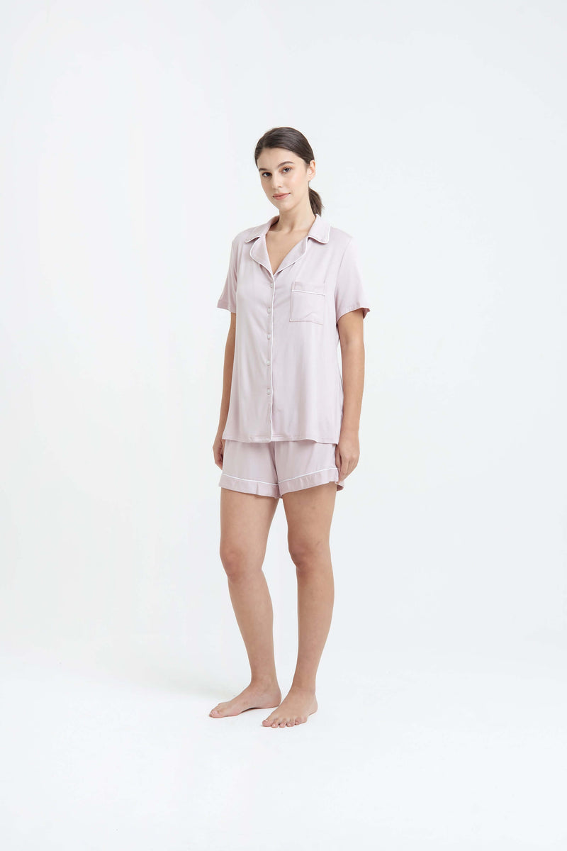 Lilac Bamboo Short Pyjamas - Hellolilo