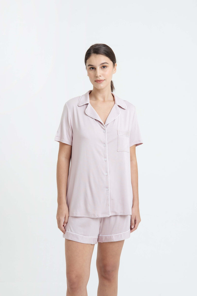 Lilac Bamboo Short Pyjamas - Hellolilo