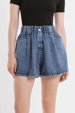 Medium Blue Denim Shorts - Hellolilo