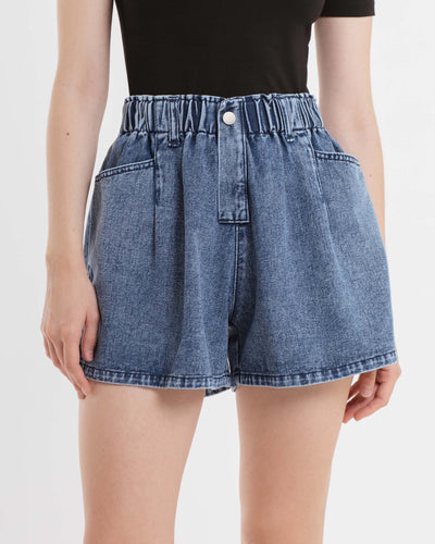 Medium Blue Denim Shorts - Hellolilo