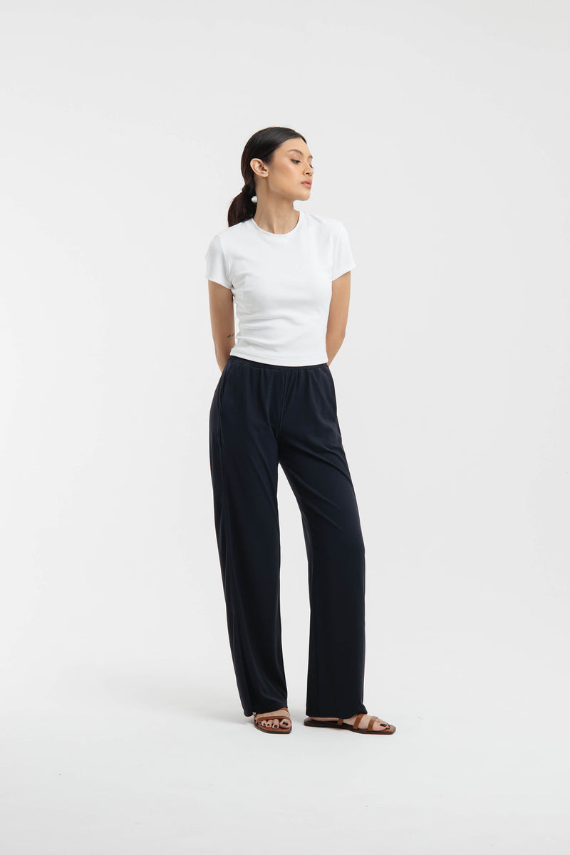 Navy Bamboo Basic Pants – Hellolilo