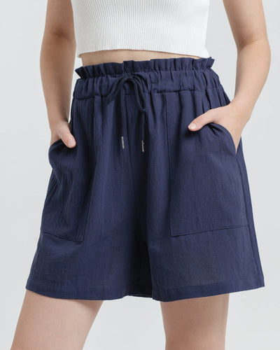 Navy Capri Shorts - Hellolilo
