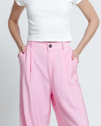 Pink Fleur Loose Pants - Hellolilo