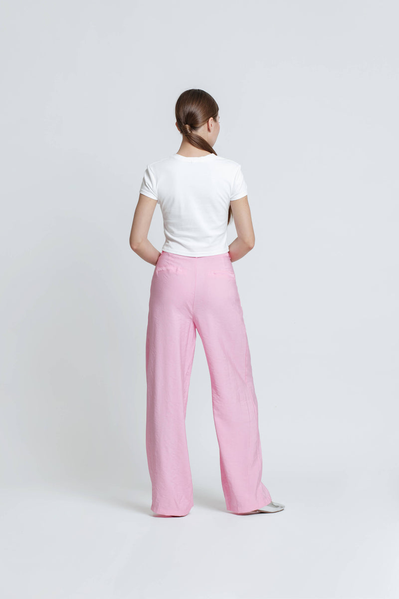 Pink Fleur Loose Pants - Hellolilo