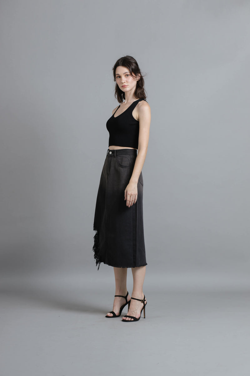 Sample Sale Frayed Skirt - Hellolilo