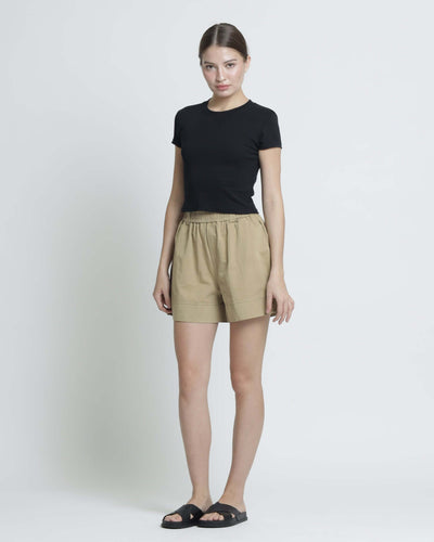 Sand Basic Cotton Shorts - Hellolilo