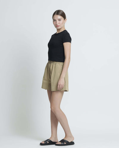 Sand Basic Cotton Shorts - Hellolilo