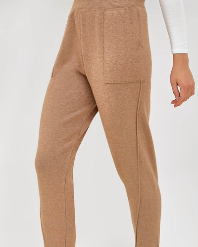 Sand Relaxed Knit Winter Pants - Hellolilo