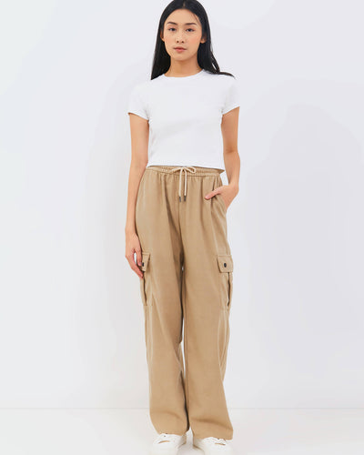 Tan Cargo Winter Pants - Hellolilo