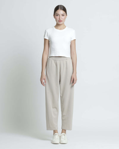 Taupe Bamboo Lyocell Relaxed Pants - Hellolilo