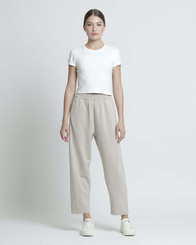 Taupe Bamboo Lyocell Relaxed Pants - Hellolilo